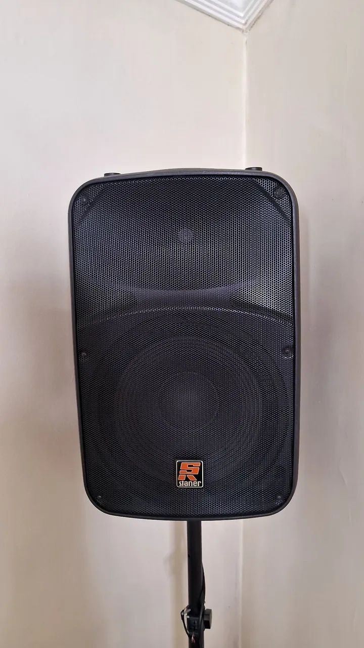 Caixa ativa staner Sr 315 300 w RMS alto-falante 15 polegadas rádio bluetooth pen drive