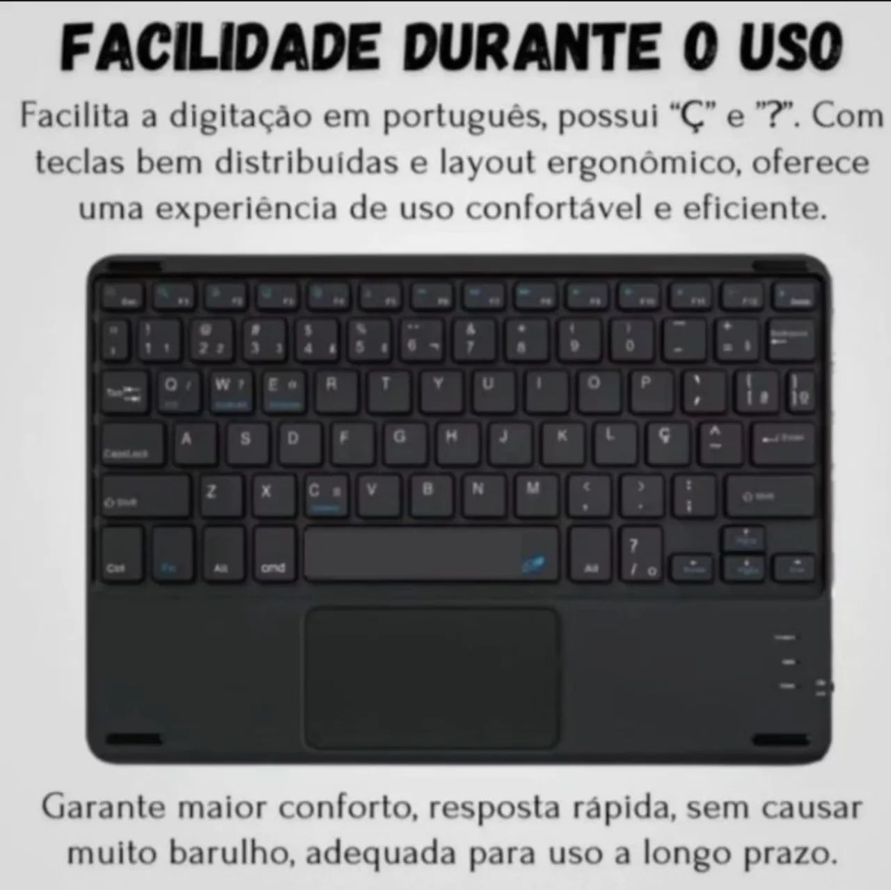 Teclado Bluetooth com TouchPad Universal Teclado Sem Fio Para Android iOS Windows TabletPC - Foto 2