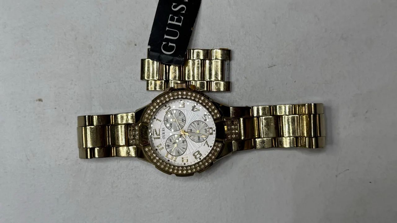 Relógio Guess Original Feminino Dourado e Prata com Pedrarias - Foto 2