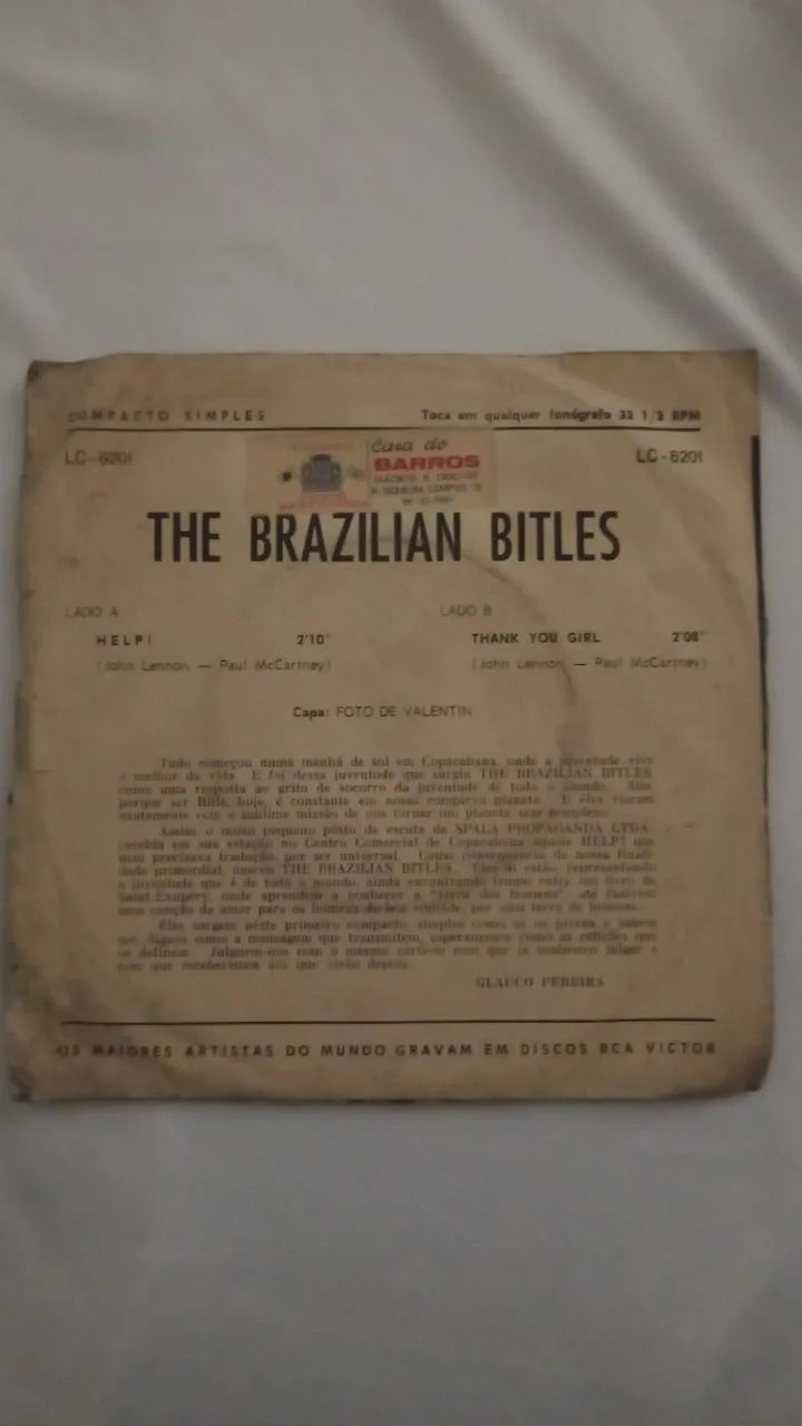 Vinil Beatles Help / Thanks you gril  - Foto 2