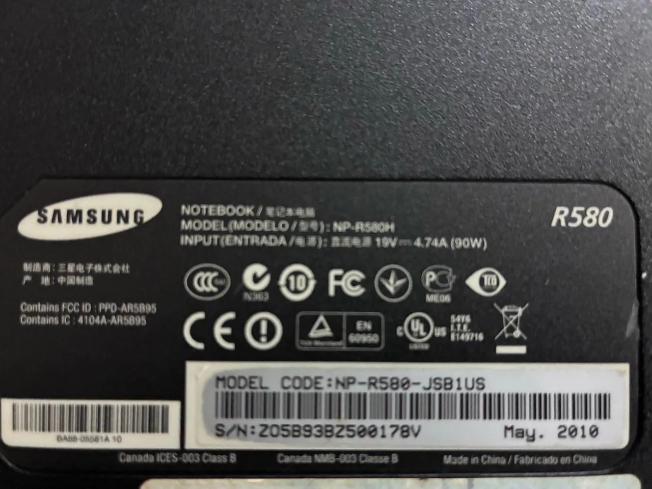 Notebook Samsung R580 Core i5 + NVIDIA + Leitor Blu-Ray + DVD-RW modelo 2010  - Foto 5