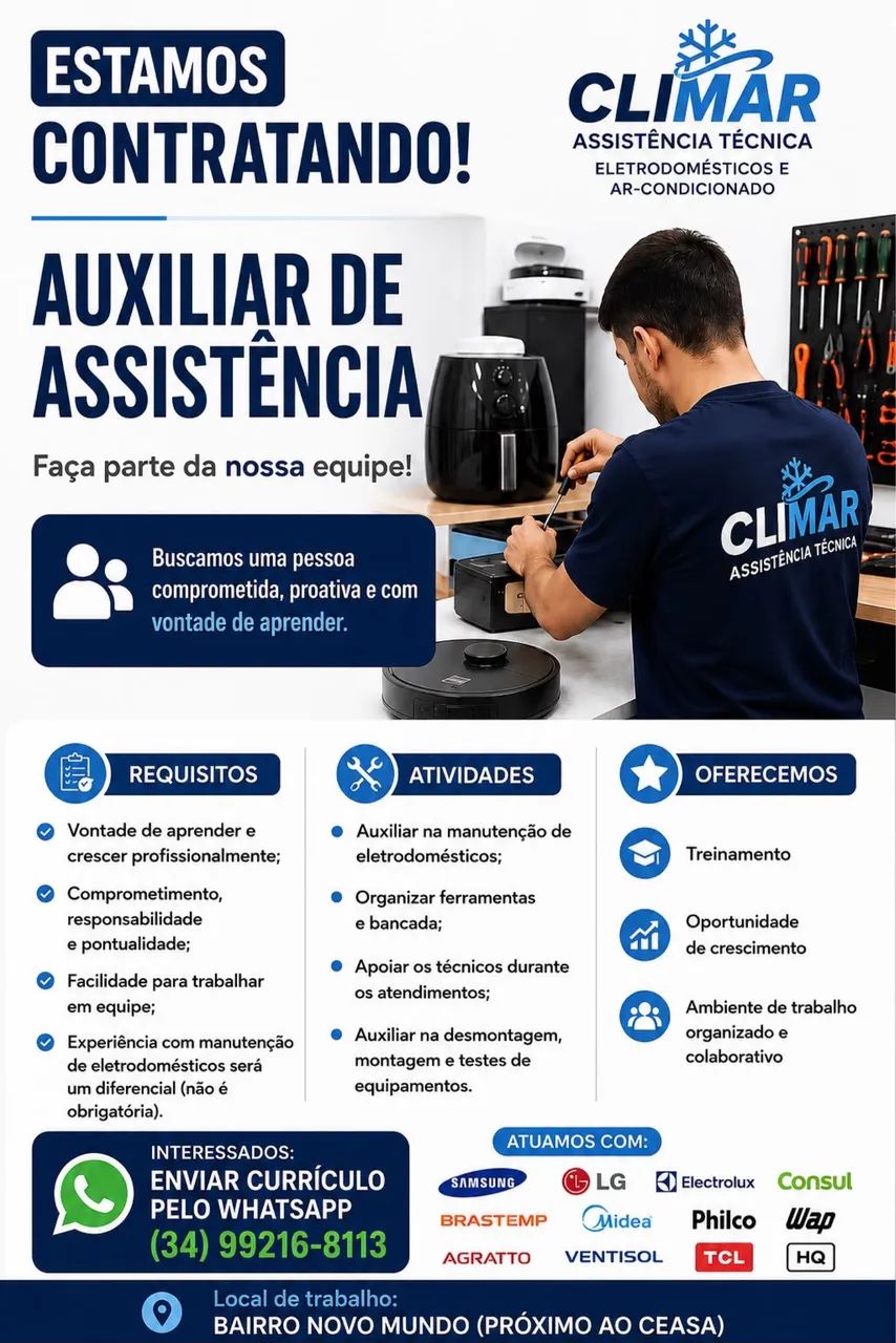Auxiliar de assistência técnica 
