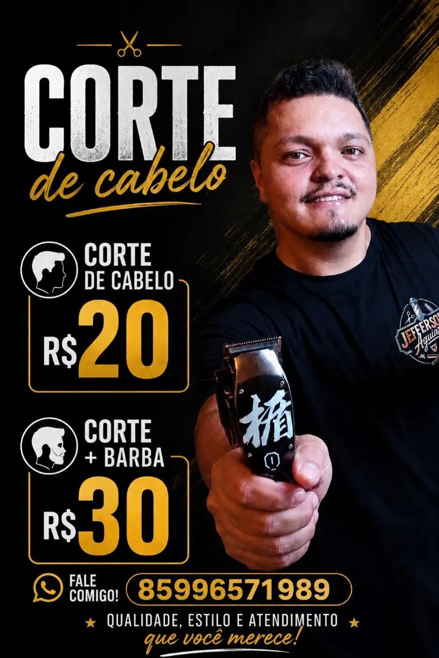 Barbeiro à disposição, apenas corte e barba * ZAP....