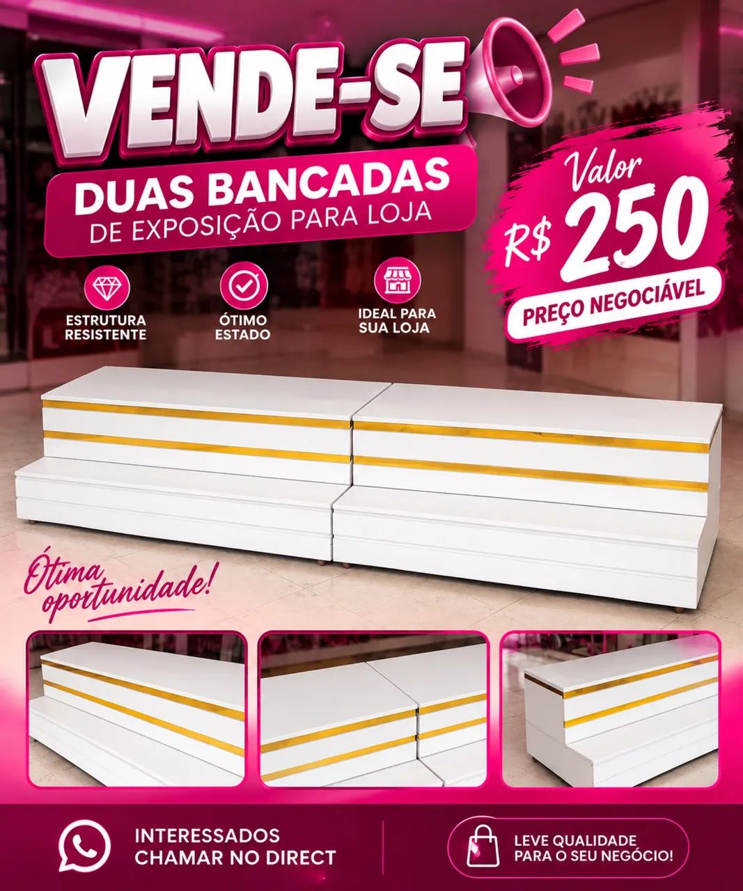 Bancada para loja 