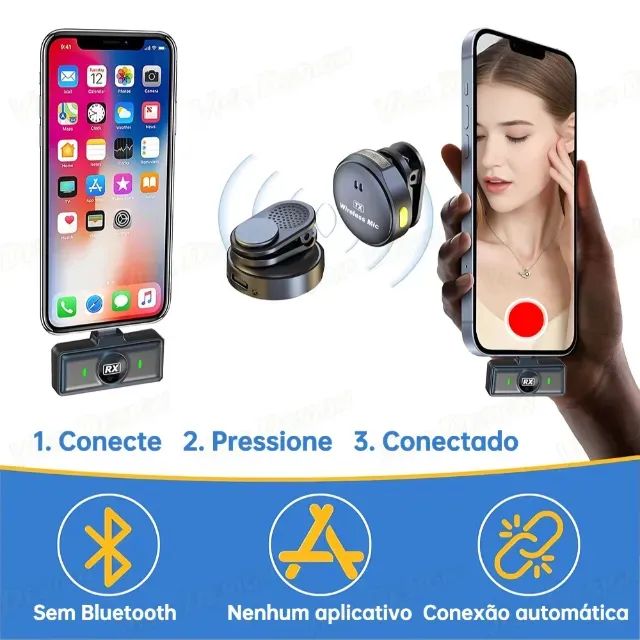 Microfone de lapela top de linha - Foto 2