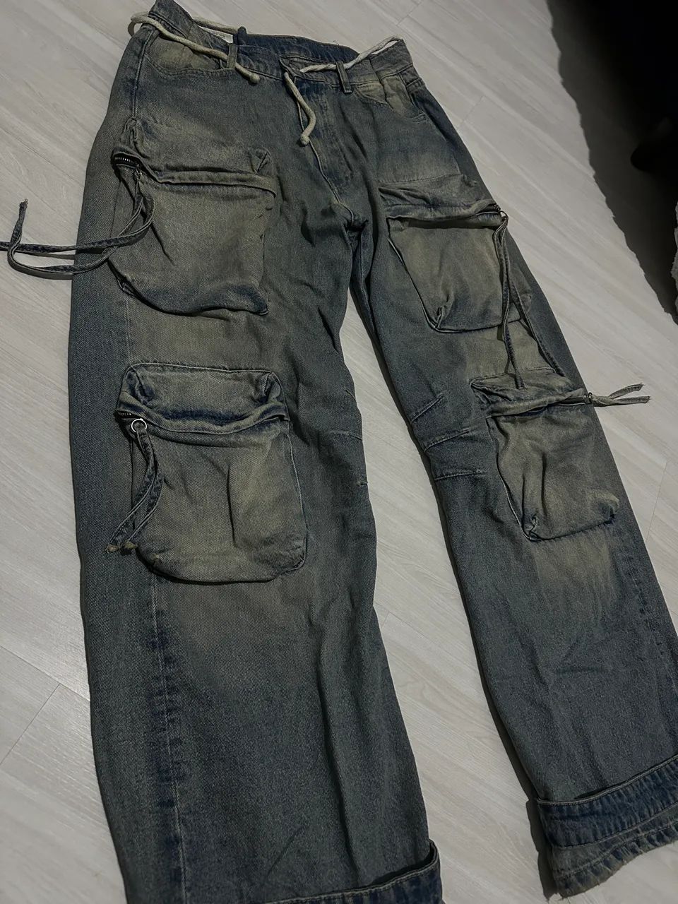 Calça baggy cargo Zara 42 - Foto 2