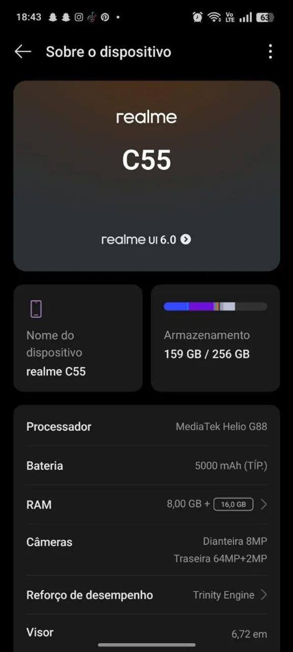 Realme c55 8/256gb - Foto 3