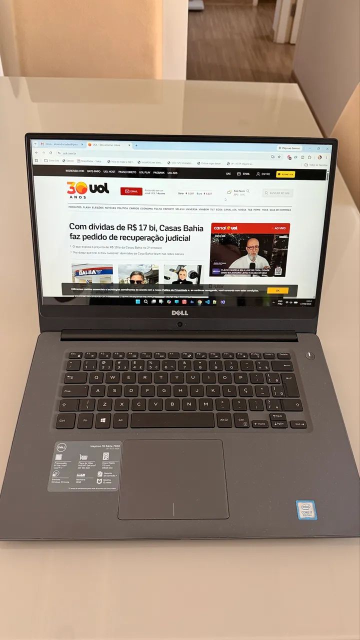 Notebook DELL Inspiron 15 série 7000