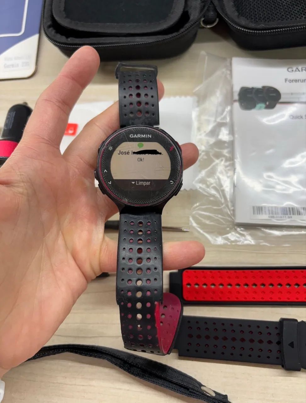 smartwatch garmin forerunner 235 preto - Foto 5