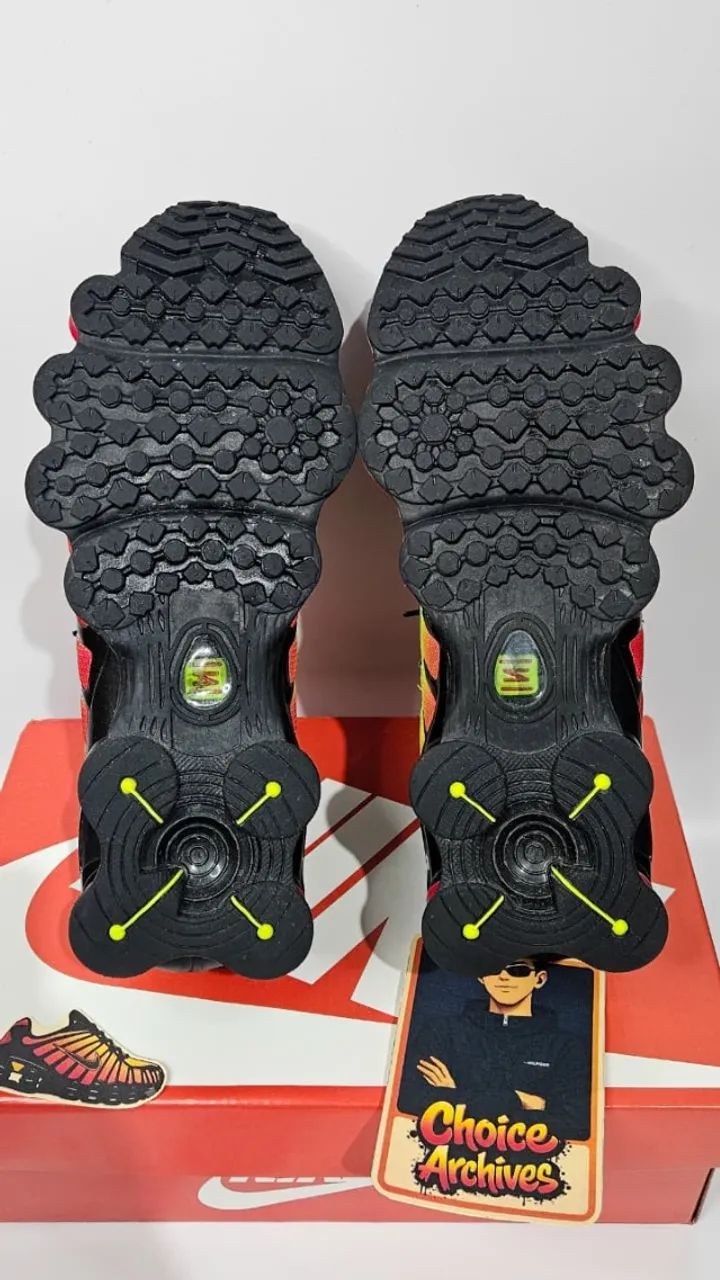 Nike Shox TL - Black Volt Fire Red - Foto 3