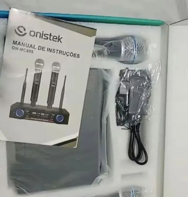 Microfone Sem Fio Onistek 50m, entregamos e aceitamos cartões - Foto 2