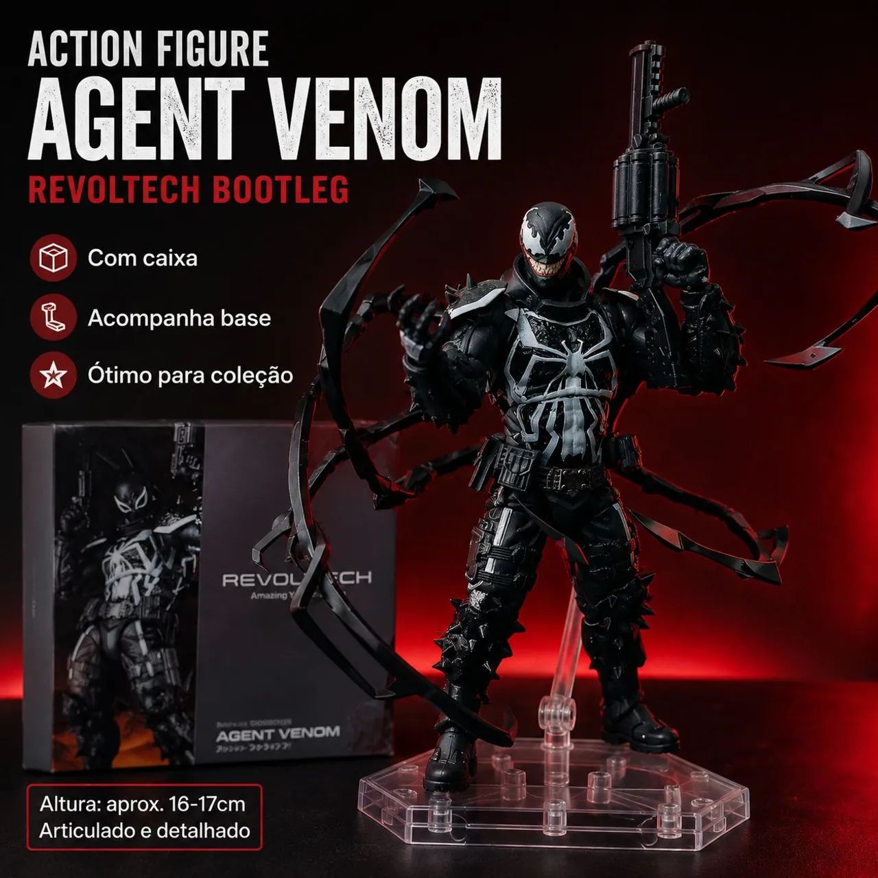 Action Figure AGENTE VENOM REVOLTECH BOOTLEG