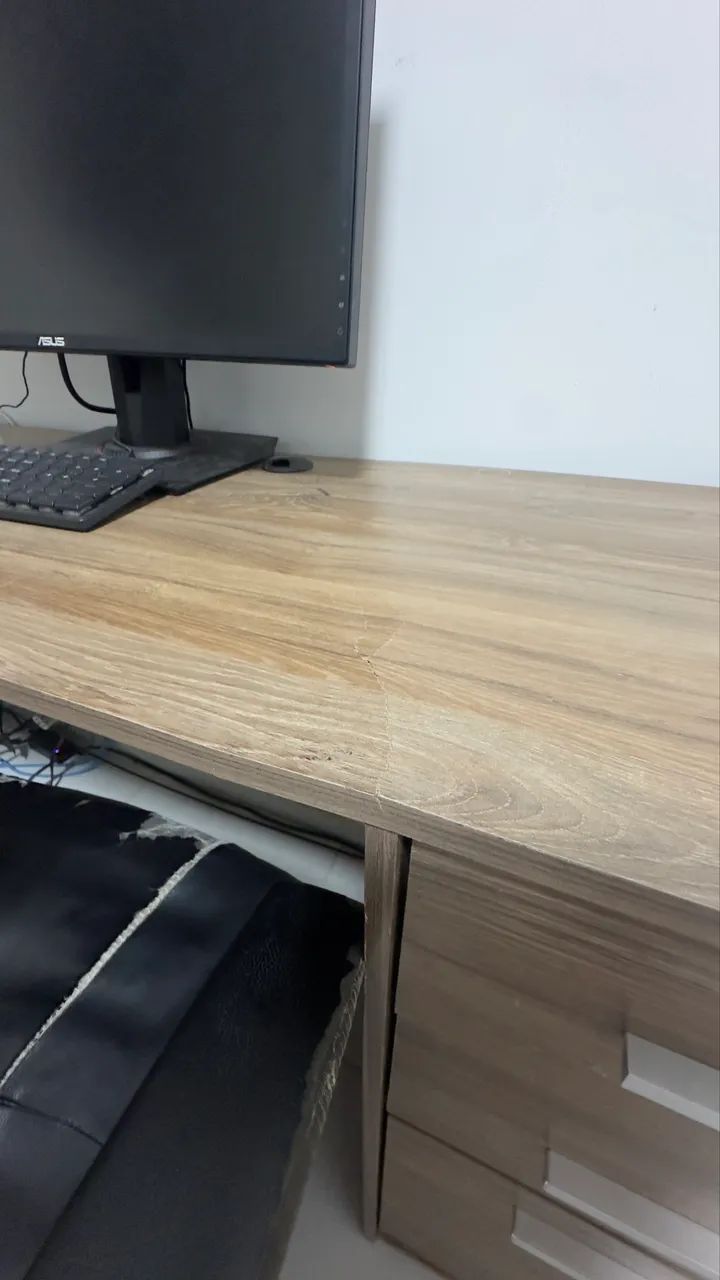 Mesa em L com gaveta  - Foto 2