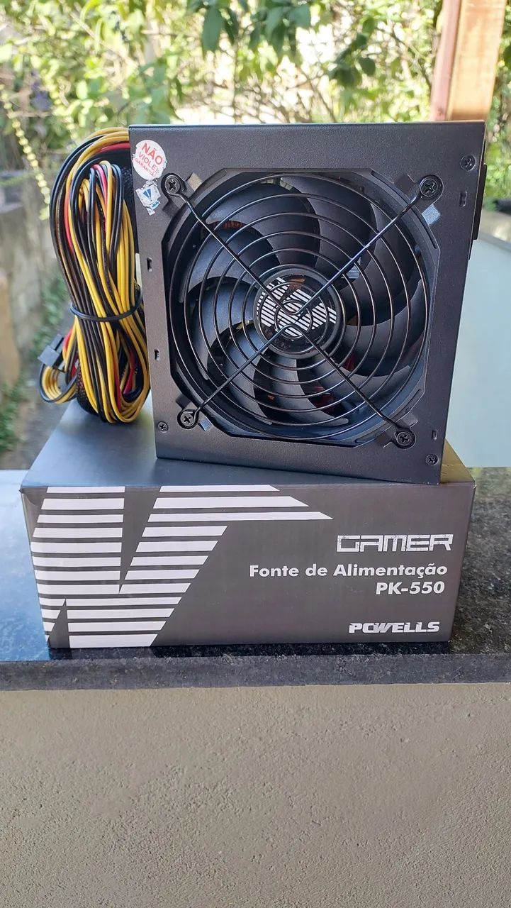 Fonte Gamer PC Wells PK-550 - Nova na Caixa 