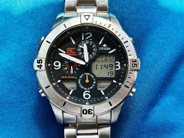 Citizen C300 Wingman Promaster World Time Completo E Zerado