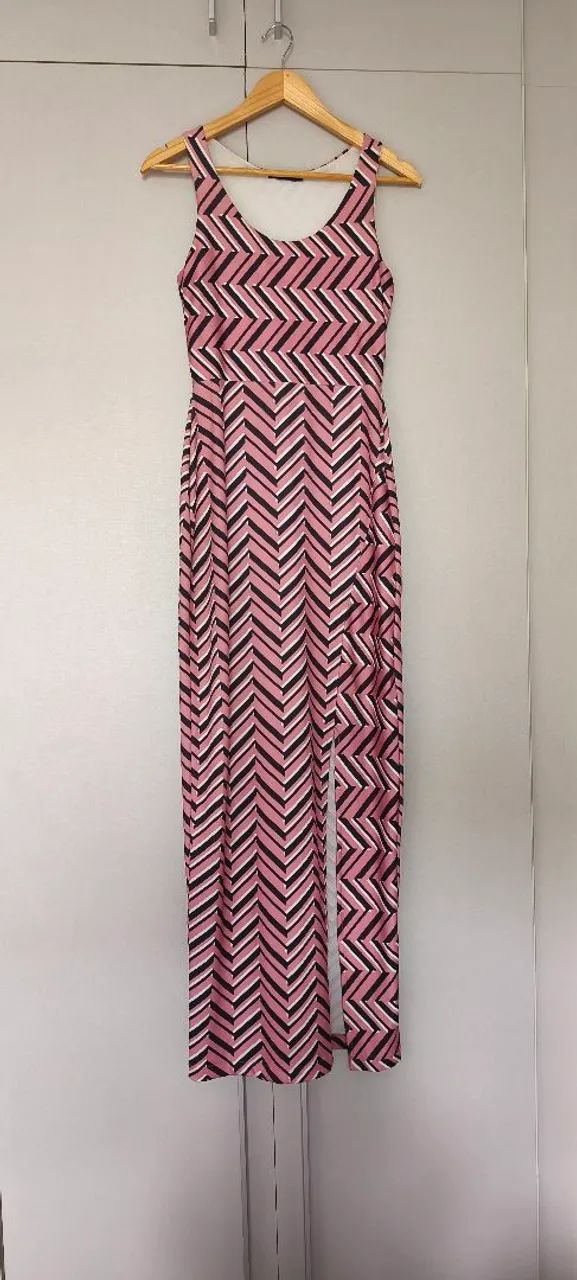 Vestido longo estampa geométrica P - Foto 2