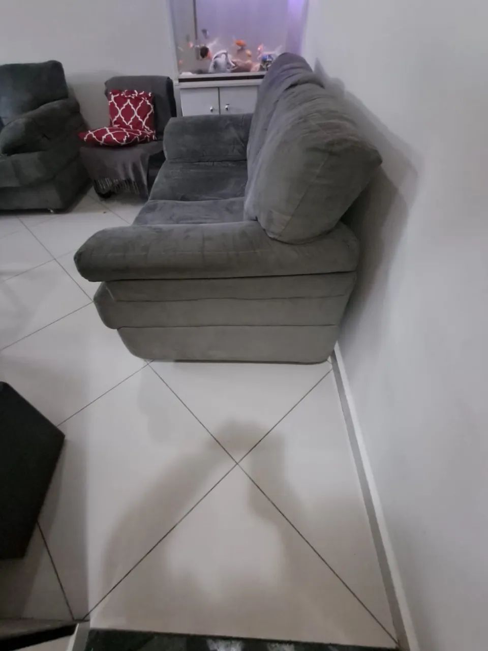 SOFA CINZA 2 LUGARES - Foto 2