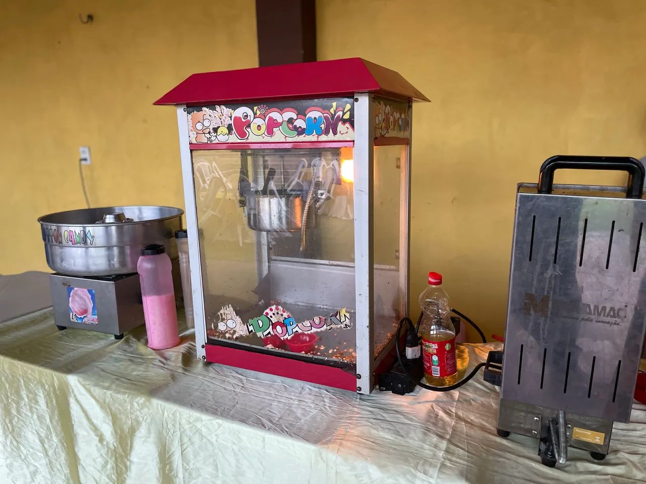 Crepe, algodão doce, pipoca 3 horas livres 