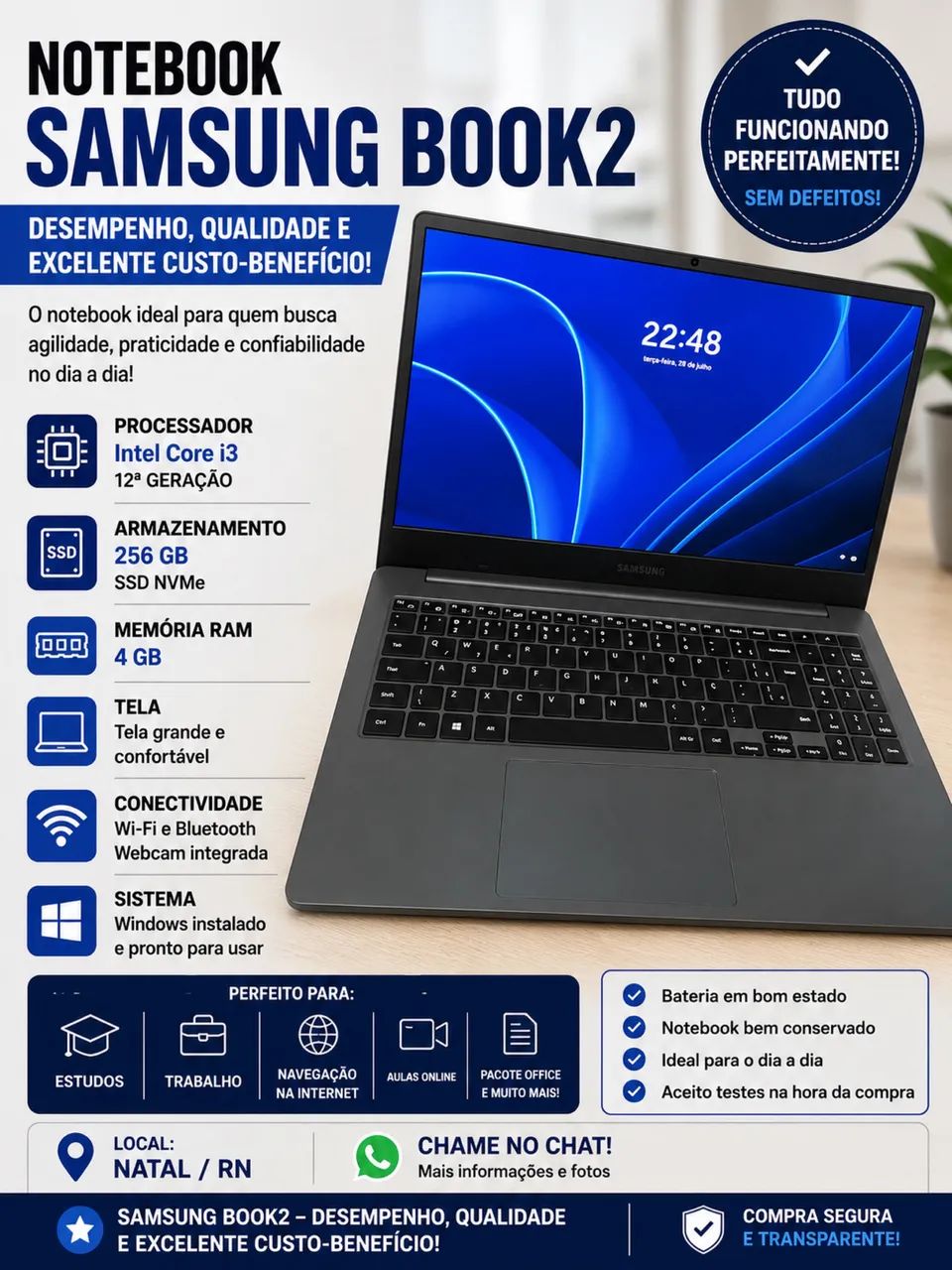 Notebook Samsung book 2