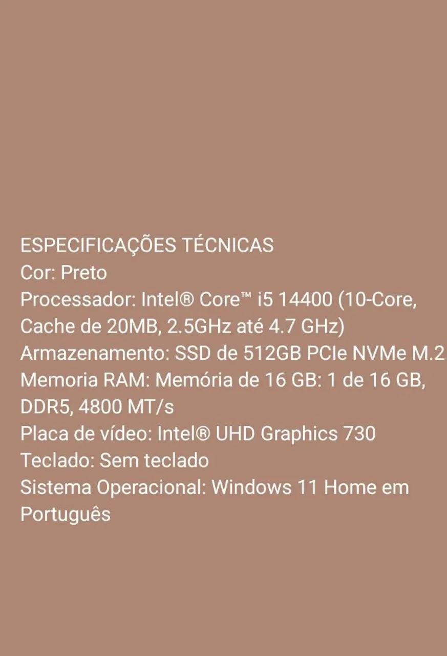 Cpu dell slim ecs1250 intel core i5 16gb 512gb ssd  - Foto 5