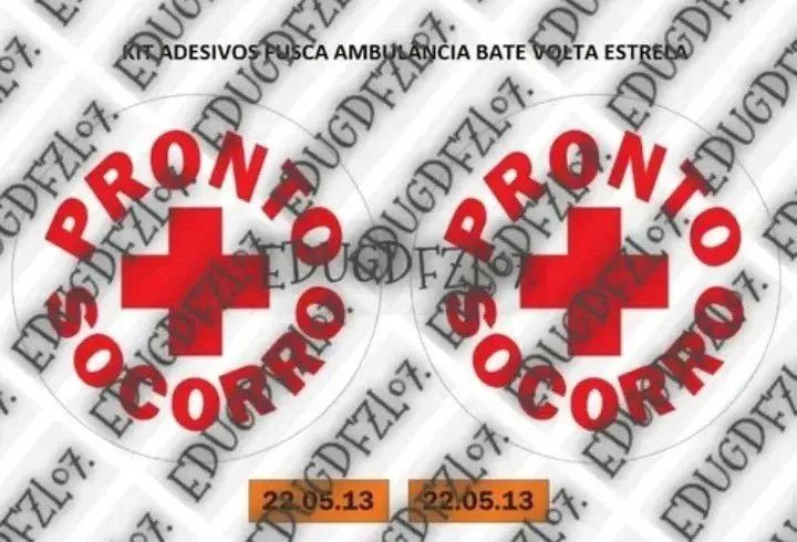 Kit de Adesivos Fusca Pronto Socorro Bate e Volta Estrela  - Foto 2