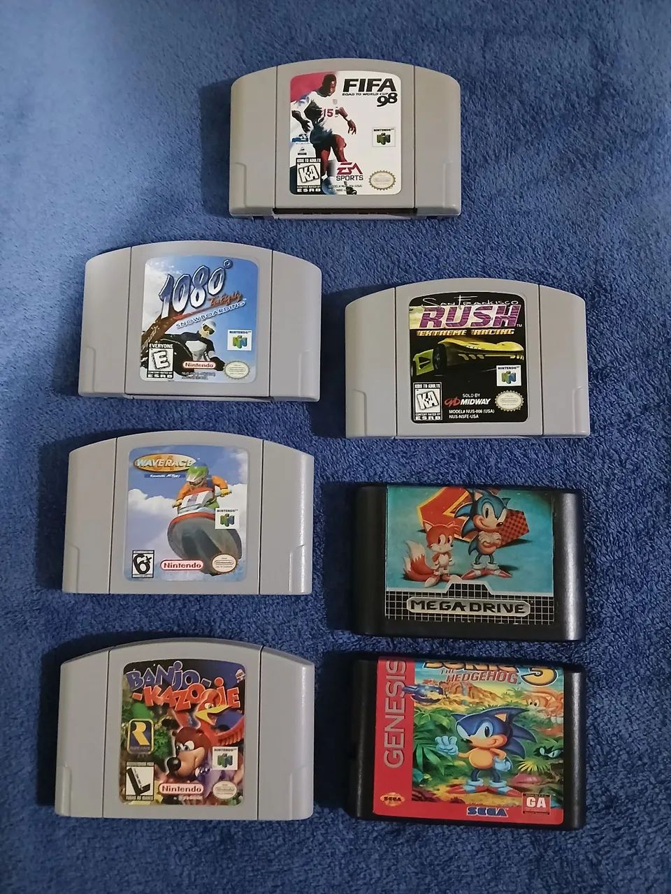Jogos de N64 e Mega Drive