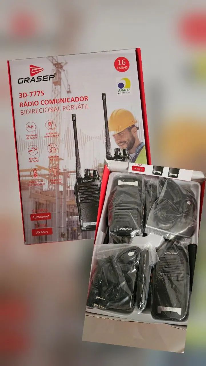 Rádio Comunicador HT Grasep 3D 777s