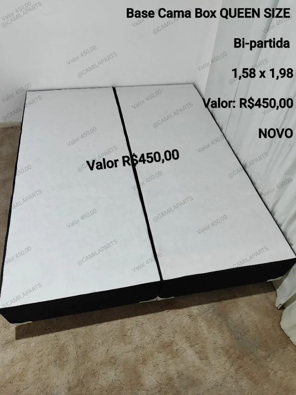 Base Cama Box QUEEN SIZE NOVO Bi-partida ENTREGO  - Foto 3
