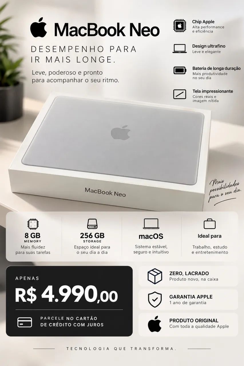 VENDO MacBook Neo LACRADO 256GB - Foto 2
