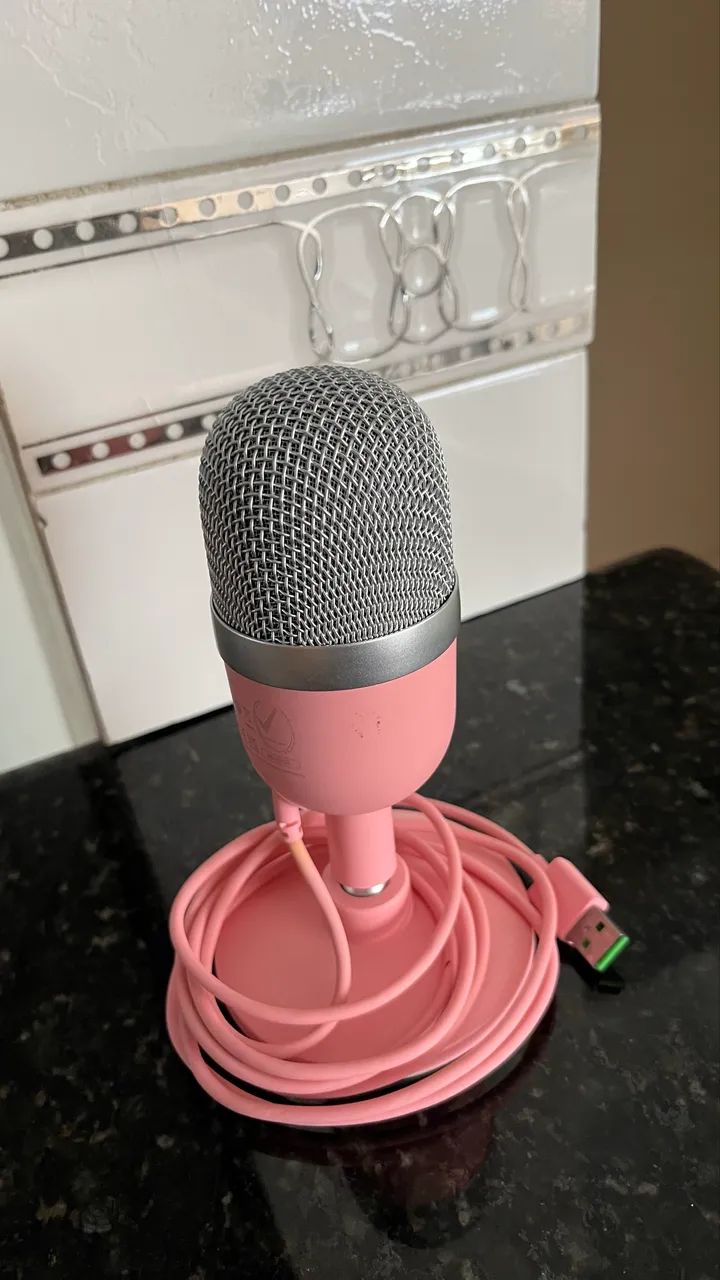 Microfone Razer Seiren Mini Quartz Pink - Foto 3