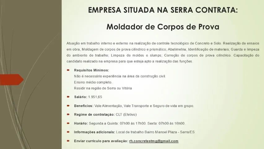 MOLDADOR DE CORPOS DE PROVAS