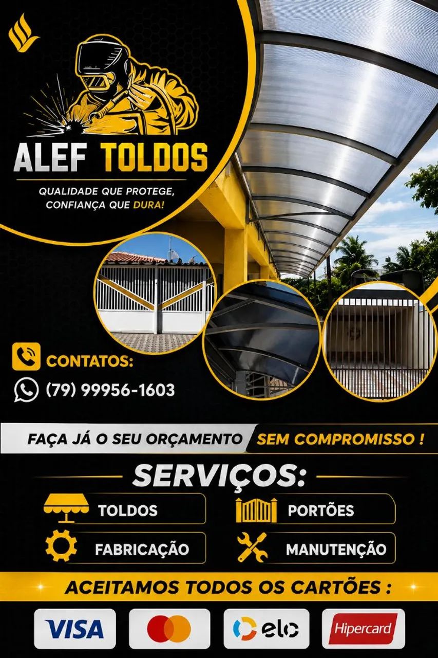 ALEF TOLDOS, faça já seu orçamento!