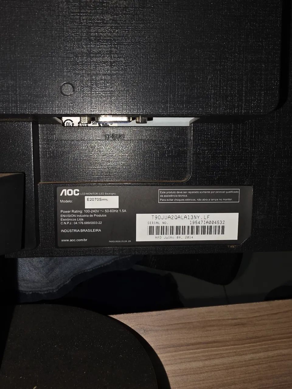 Monitor AOC Led 19,5" escritório  - Foto 3