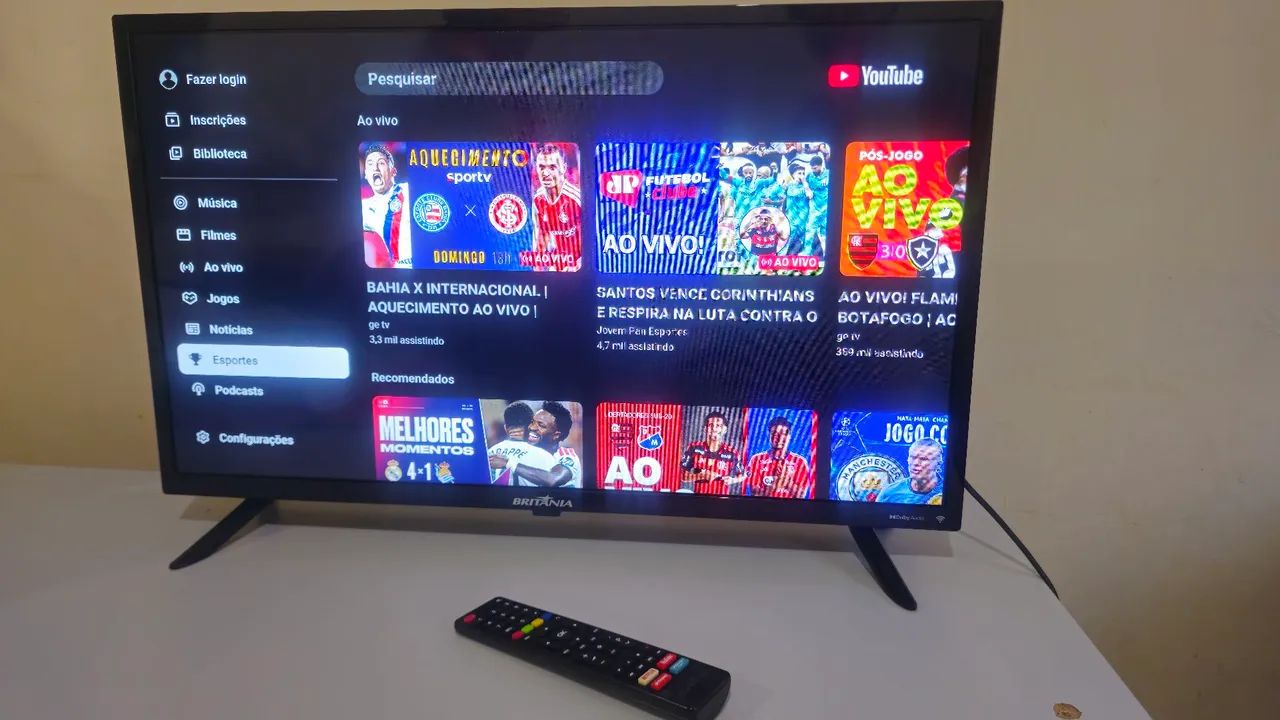Smart TV Britânia 32" LED (Seminova / Impecável) - Completa! - Foto 3