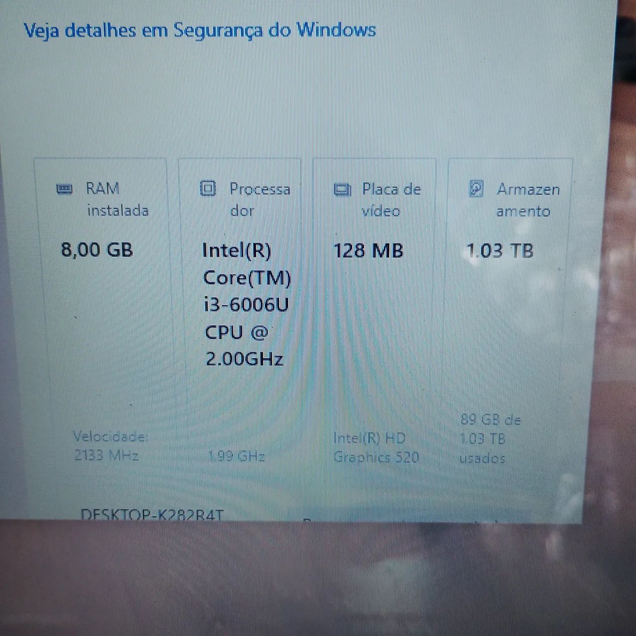 NOTEbook Lenovo i3 6th com SSD ( rápido ) - Foto 3