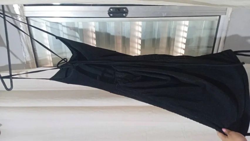 Vestido preto com amarração nas costas - Foto 2