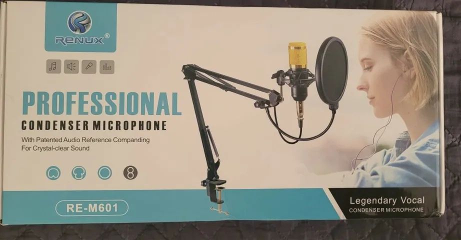 MICROFONE PROFISSIONAL CONDENSADOR RENUX RE-M601 - Foto 2