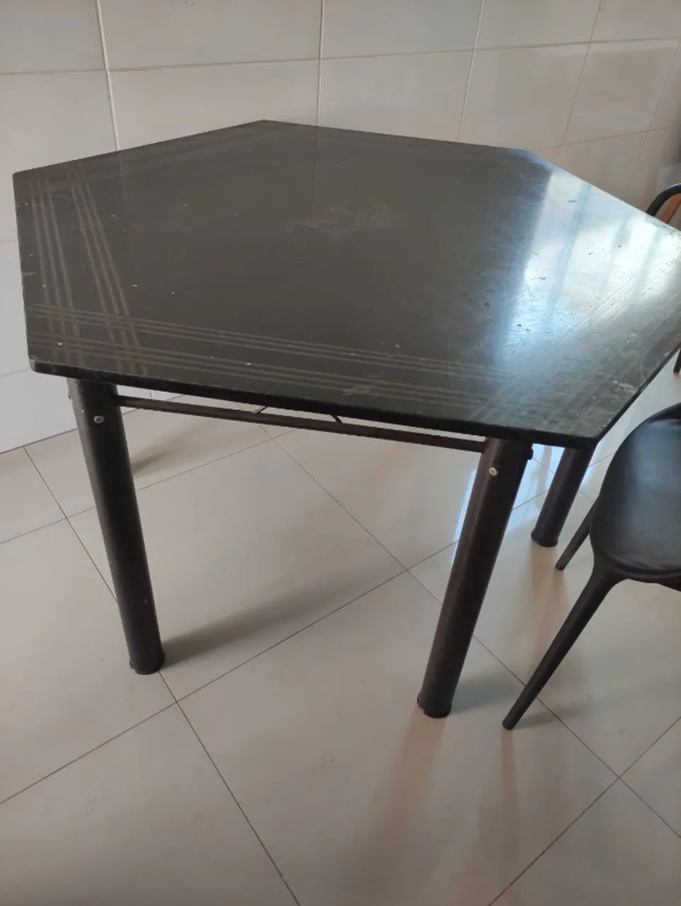Mesa sextavada em ardósia  - Foto 5