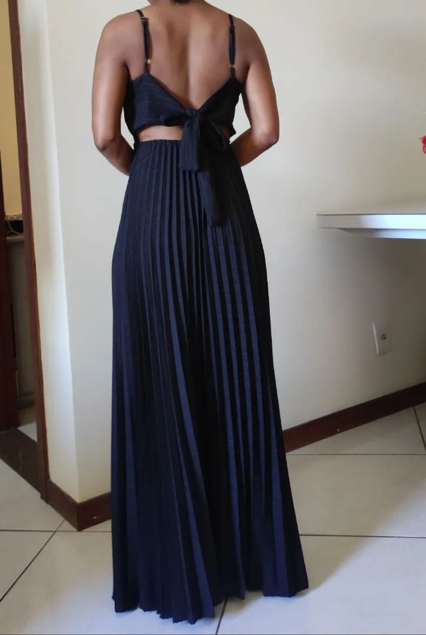 Vestido preto plissado  - Foto 2
