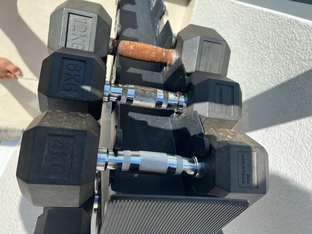 Kit Halteres 4kg, 6kg e 12kg + Suporte Evolution Pro - Completo - Foto 3