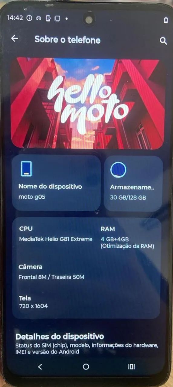Vendo moto g05