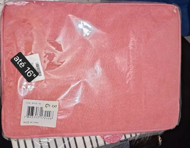 Kit 17 Capa para Notebook com Zíper Material Resistente e Espuma cinza rosa estampado 16" - Foto 2
