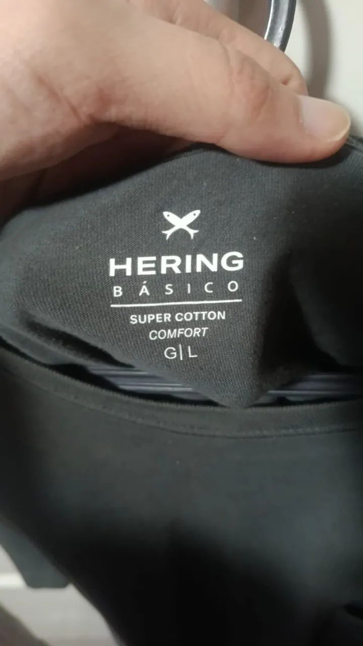 Camiseta Básica da Hering Cinza - Foto 3