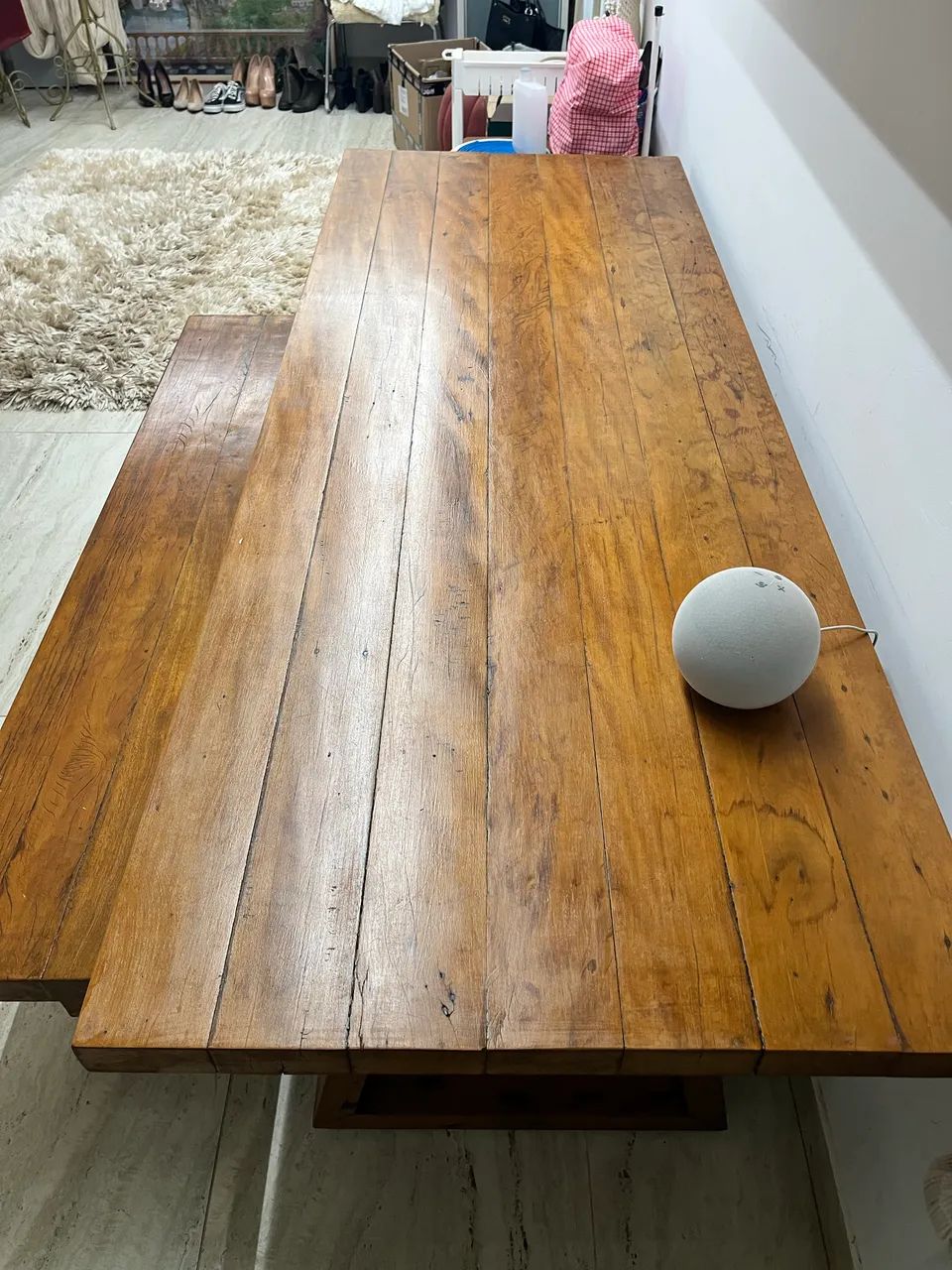 Mesa + Banco Madeira Maciça - Foto 3