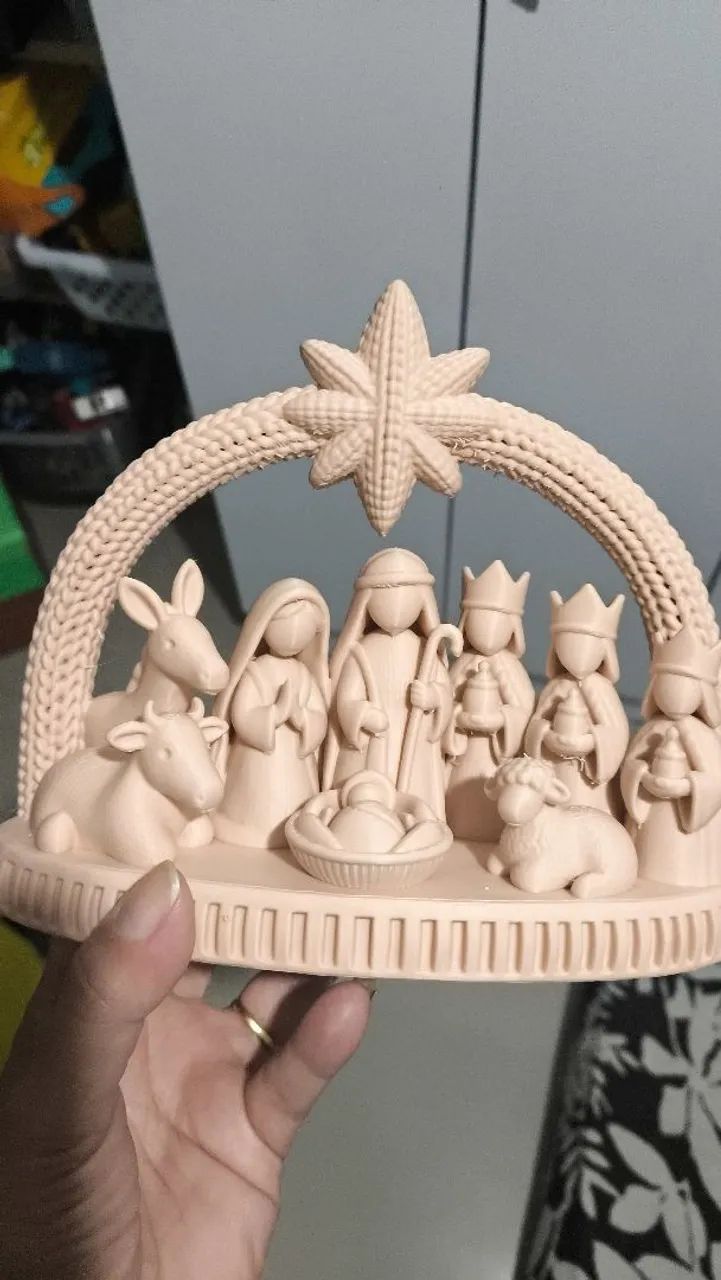 Presépio feito em impressão 3D