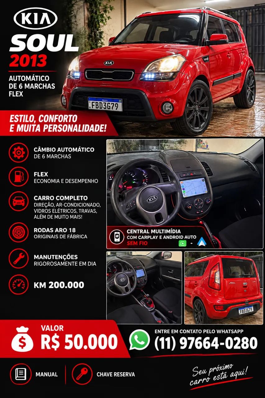 KIA Soul SOUL 1.6/ 1.6 16V FLEX Aut. 2013