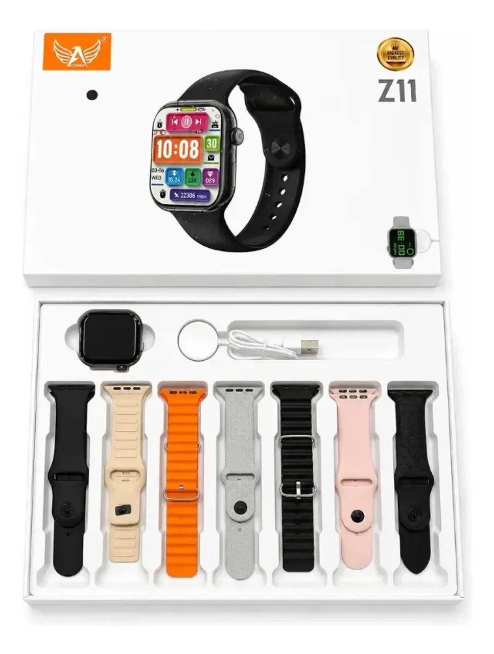 ? Smartwatch Z11 + 6 Pulseiras Extras | Tela 1,81" | Android e iPhone - Foto 3