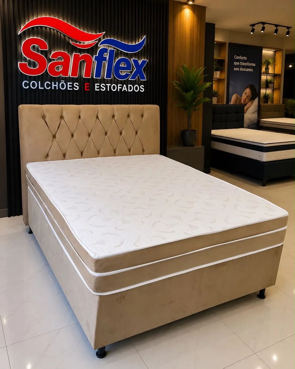 KIT CAMA BOX BASE + COLCHÃO + CABECEIRA 