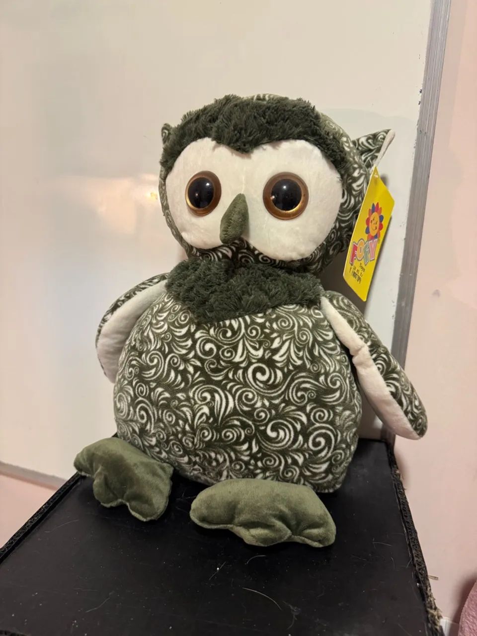 Pelúcia de coruja verde