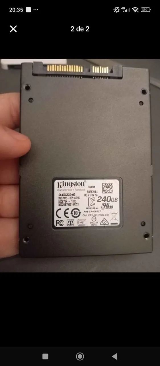 SSD 240gb Kingston  - Foto 2